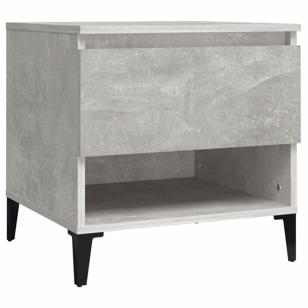vidaXL Masă laterală, gri beton, 50x46x50 cm, lemn compozit vidaXL Masă laterală, gri beton, 50x46x50 cm, lemn compozit