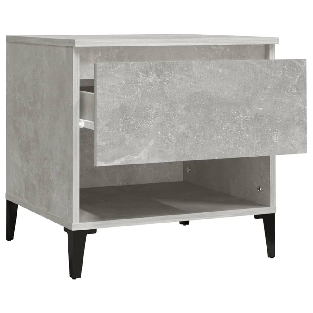 vidaXL Masă laterală, gri beton, 50x46x50 cm, lemn compozit vidaXL Masă laterală, gri beton, 50x46x50 cm, lemn compozit