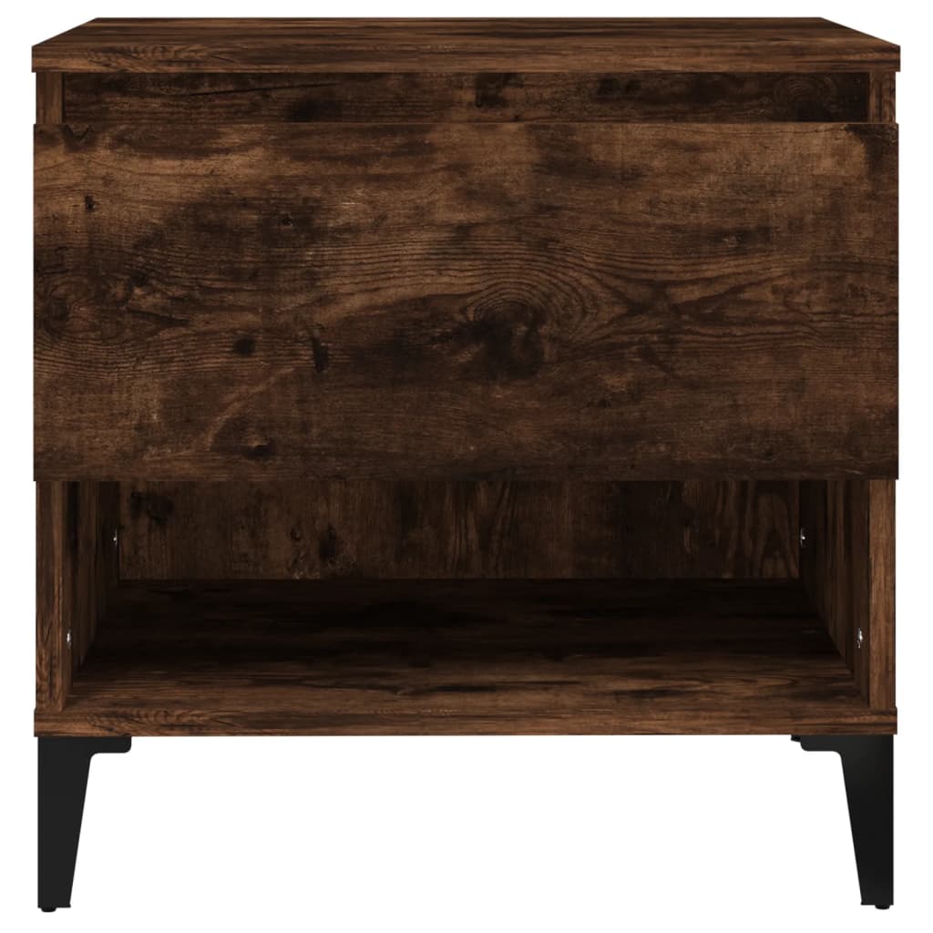 vidaXL Mese laterale 2 buc. stejar fumuriu 50x46x50 cm lemn compozit