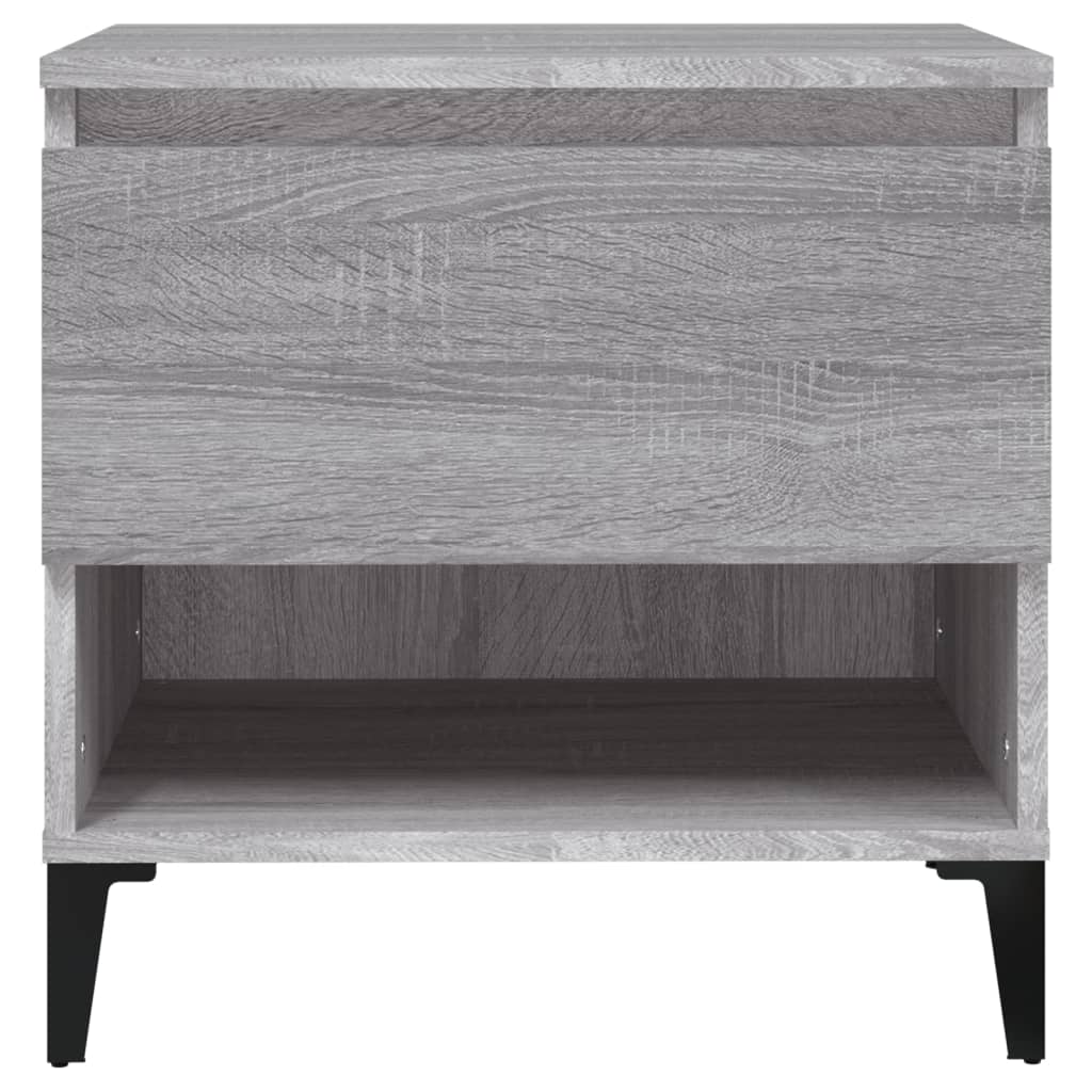 vidaXL Mese laterale, 2 buc., gri sonoma, 50x46x50 cm, lemn compozit