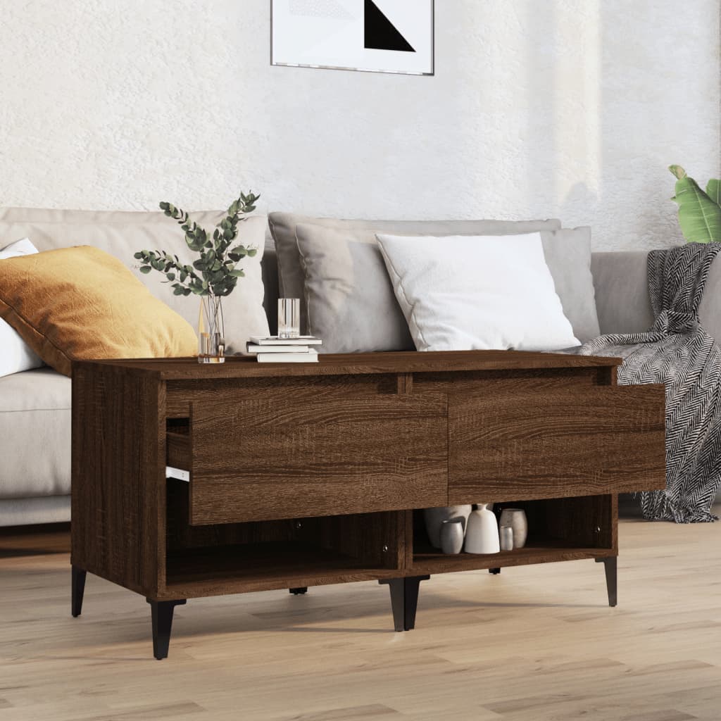 vidaXL Mese laterale 2 buc. stejar maro 50x46x50 cm lemn compozit