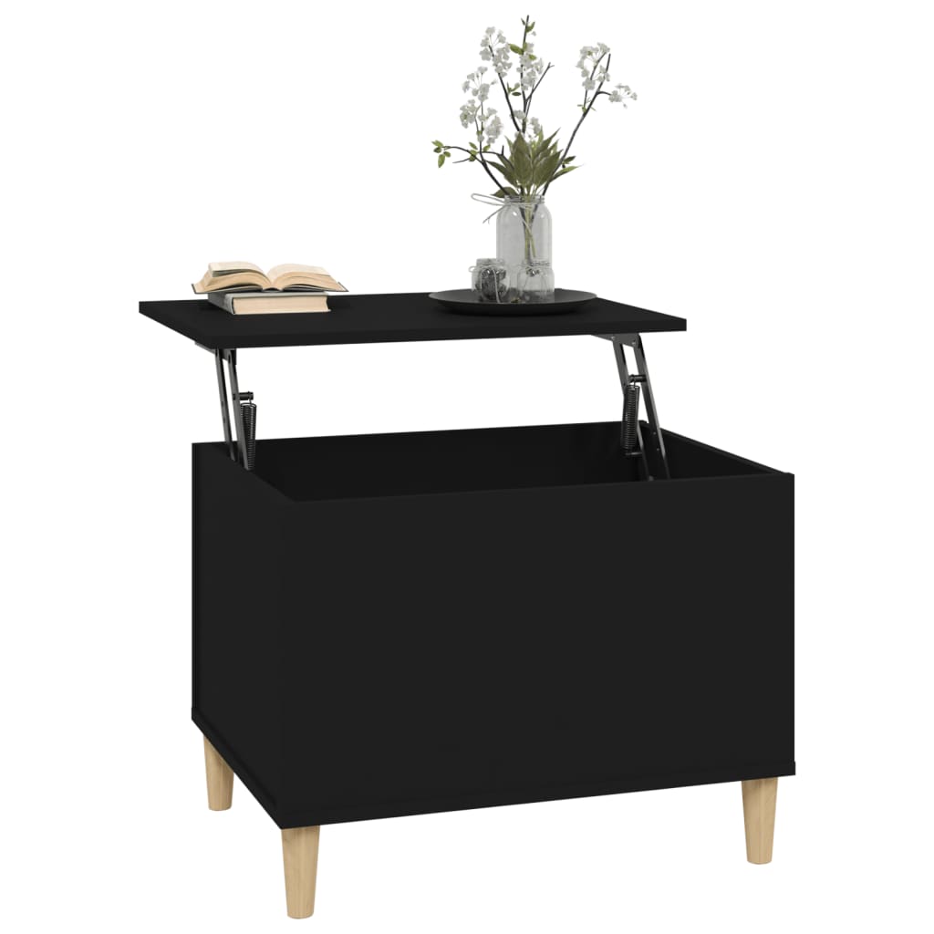 vidaXL Măsuță de cafea, negru, 60x44,5x45 cm, lemn prelucrat vidaXL Măsuță de cafea, negru, 60x44,5x45 cm, lemn prelucrat