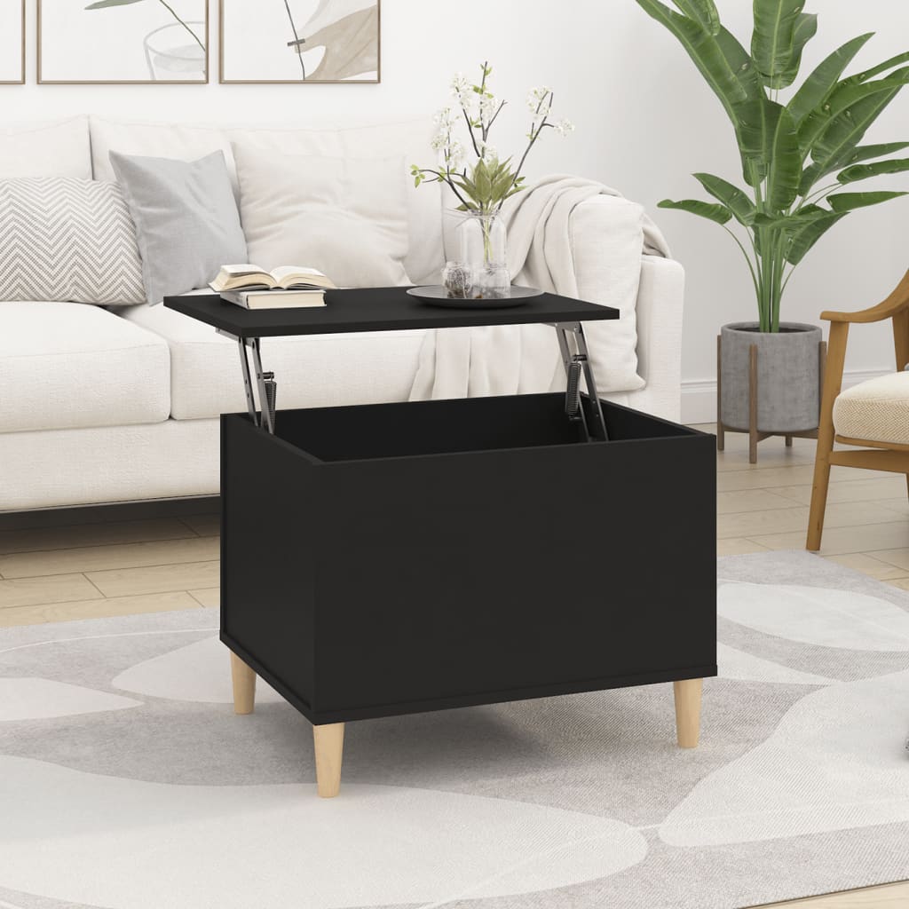 vidaXL Măsuță de cafea, negru, 60x44,5x45 cm, lemn prelucrat vidaXL Măsuță de cafea, negru, 60x44,5x45 cm, lemn prelucrat
