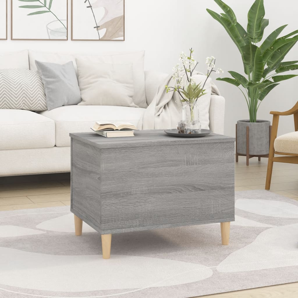 vidaXL Măsuță de cafea, gri sonoma, 60x44,5x45 cm, lemn prelucrat vidaXL Măsuță de cafea, gri sonoma, 60x44,5x45 cm, lemn prelucrat