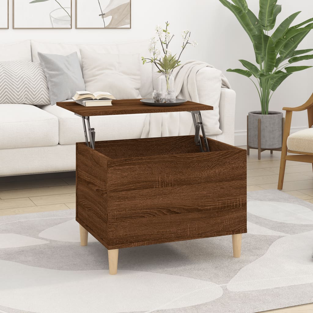vidaXL Măsuță de cafea, stejar maro, 60x44,5x45 cm, lemn prelucrat vidaXL Măsuță de cafea, stejar maro, 60x44,5x45 cm, lemn prelucrat
