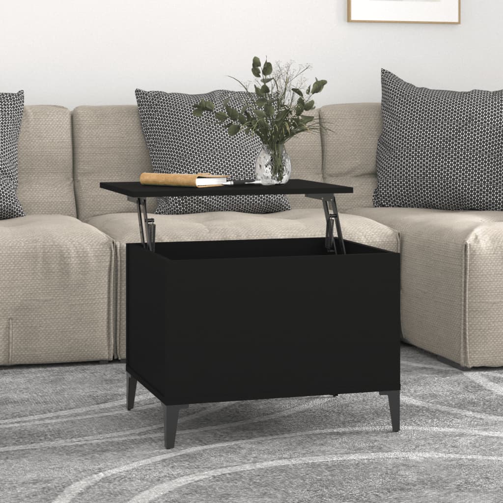vidaXL Măsuță de cafea, negru, 60x44,5x45 cm, lemn prelucrat vidaXL Măsuță de cafea, negru, 60x44,5x45 cm, lemn prelucrat