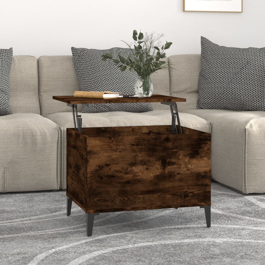 vidaXL Măsuță de cafea, stejar fumuriu, 60x44,5x45 cm, lemn prelucrat vidaXL Măsuță de cafea, stejar fumuriu, 60x44,5x45 cm, lemn prelucrat