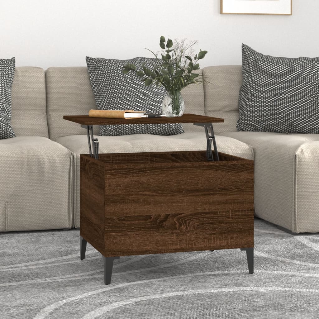 vidaXL Măsuță de cafea, stejar maro, 60x44,5x45 cm, lemn prelucrat vidaXL Măsuță de cafea, stejar maro, 60x44,5x45 cm, lemn prelucrat