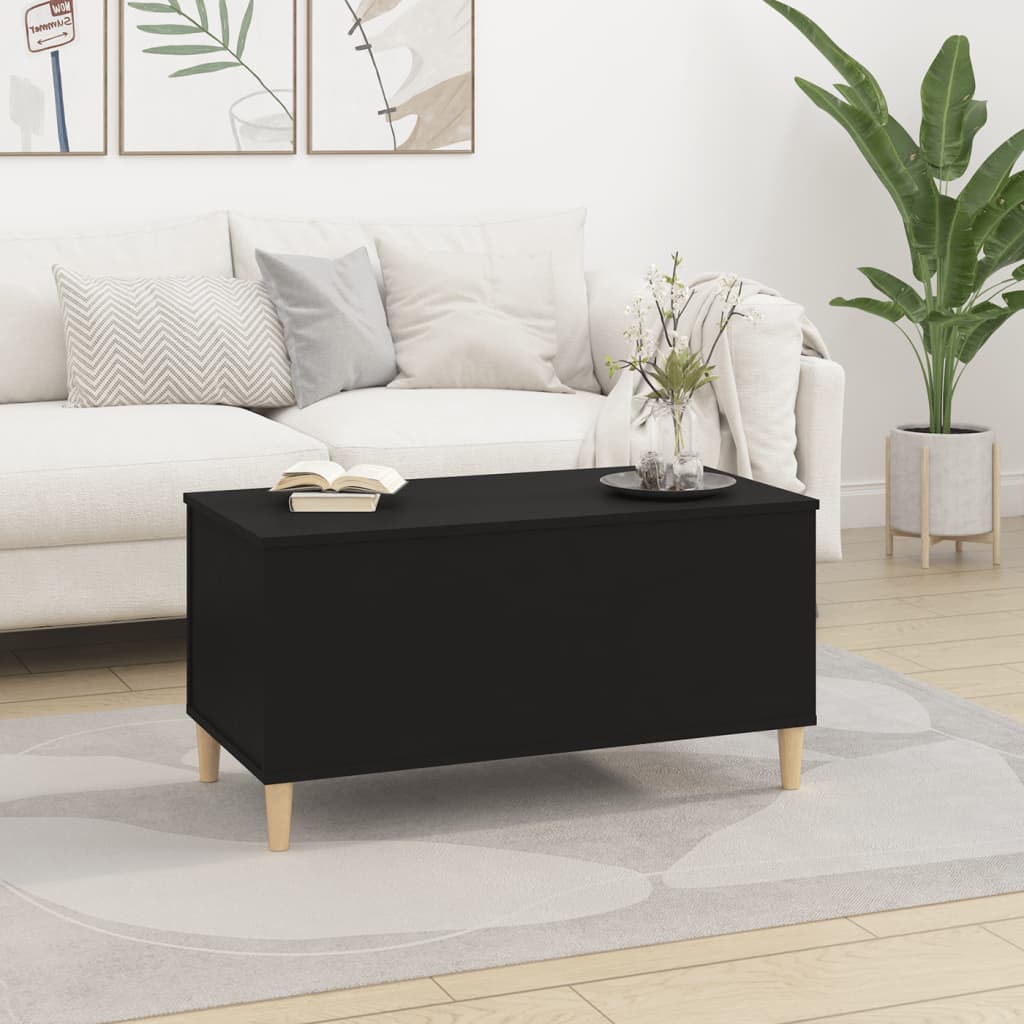 vidaXL Măsuță de cafea, negru, 90x44,5x45 cm, lemn compozit vidaXL Măsuță de cafea, negru, 90x44,5x45 cm, lemn compozit