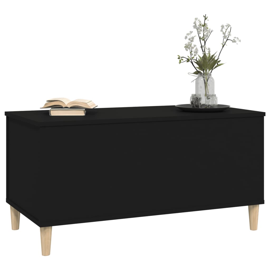 vidaXL Măsuță de cafea, negru, 90x44,5x45 cm, lemn compozit vidaXL Măsuță de cafea, negru, 90x44,5x45 cm, lemn compozit