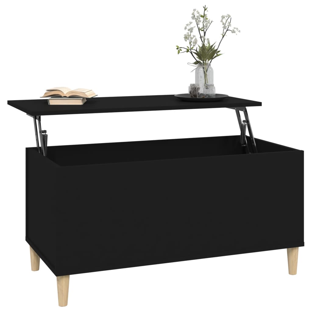 vidaXL Măsuță de cafea, negru, 90x44,5x45 cm, lemn compozit vidaXL Măsuță de cafea, negru, 90x44,5x45 cm, lemn compozit