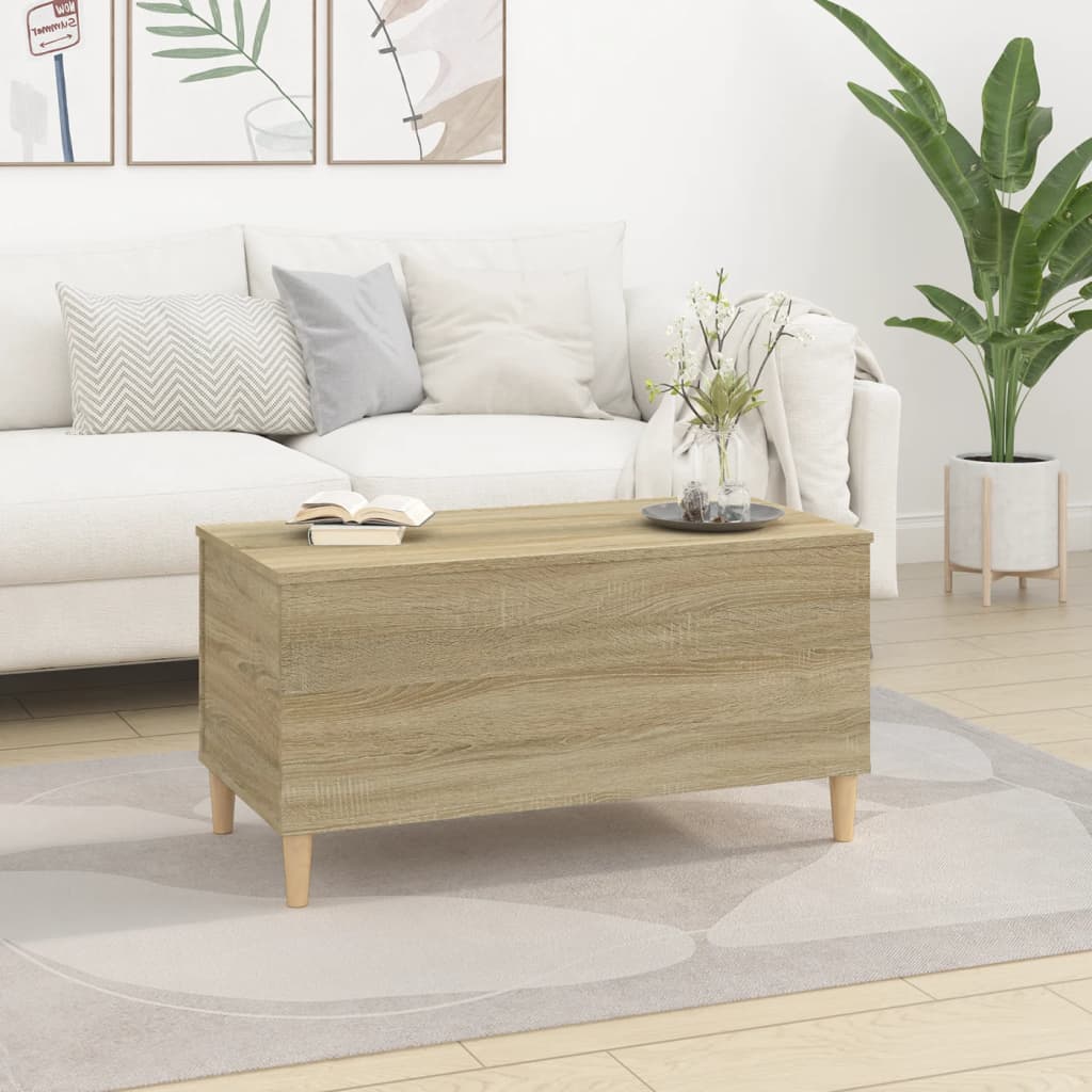 vidaXL Măsuță de cafea, stejar sonoma, 90x44,5x45 cm, lemn compozit