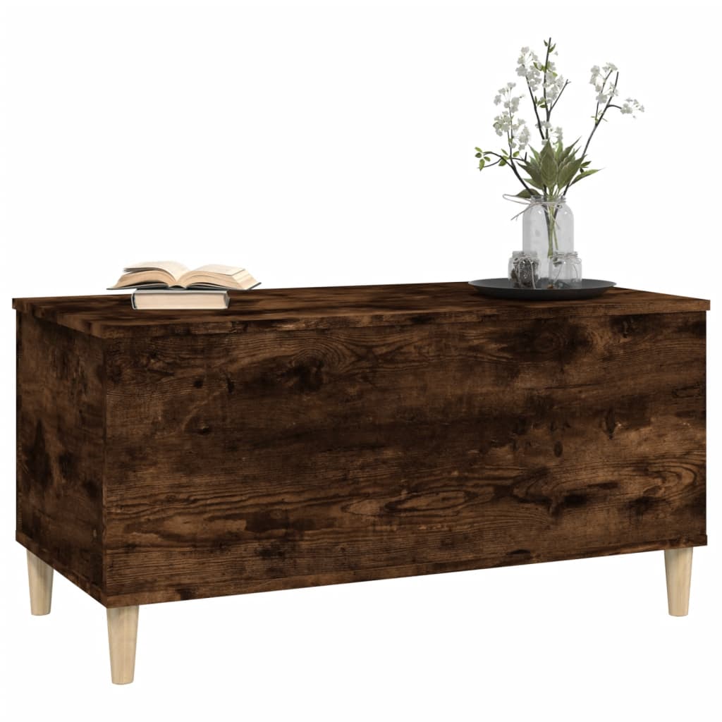 vidaXL Măsuță de cafea, stejar fumuriu, 90x44,5x45 cm, lemn compozit vidaXL Măsuță de cafea, stejar fumuriu, 90x44,5x45 cm, lemn compozit