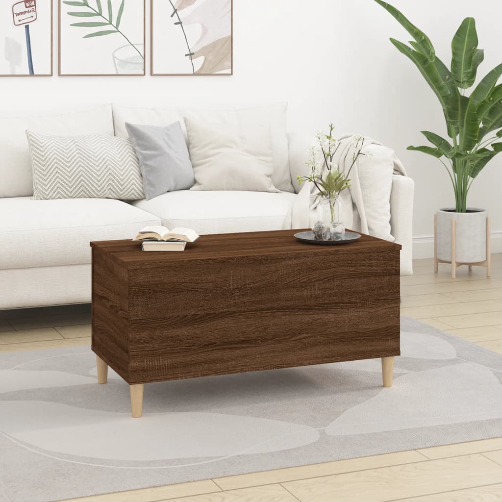 vidaXL Măsuță de cafea, stejar maro, 90x44,5x45 cm, lemn compozit vidaXL Măsuță de cafea, stejar maro, 90x44,5x45 cm, lemn compozit