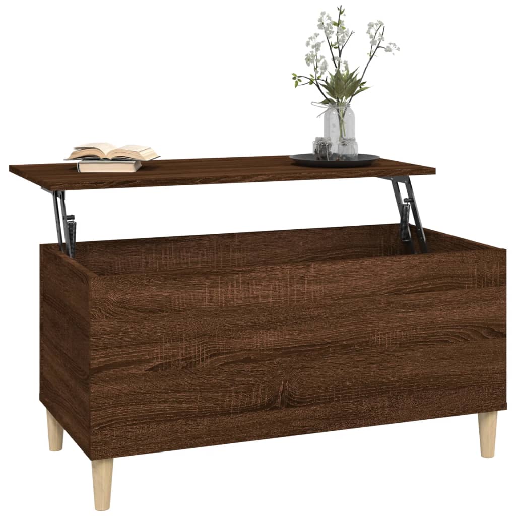 vidaXL Măsuță de cafea, stejar maro, 90x44,5x45 cm, lemn compozit vidaXL Măsuță de cafea, stejar maro, 90x44,5x45 cm, lemn compozit