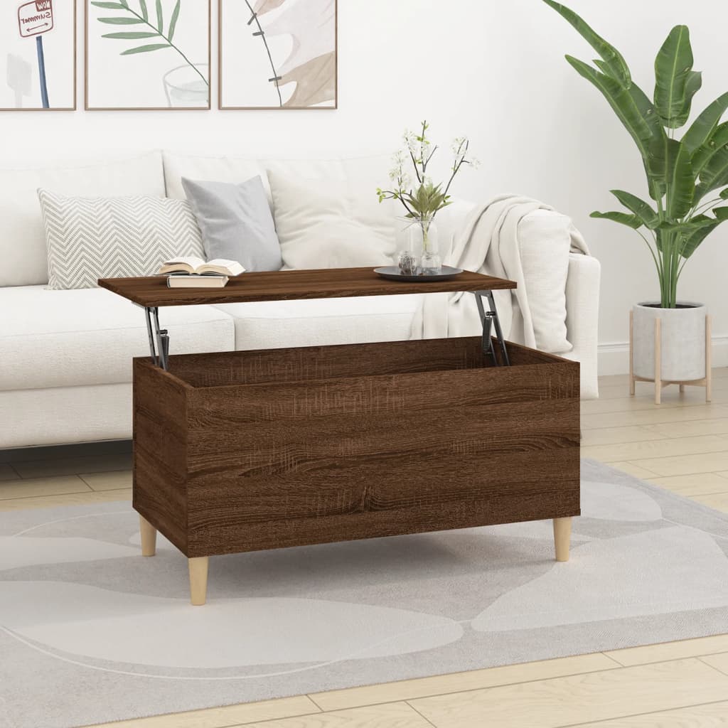 vidaXL Măsuță de cafea, stejar maro, 90x44,5x45 cm, lemn compozit vidaXL Măsuță de cafea, stejar maro, 90x44,5x45 cm, lemn compozit