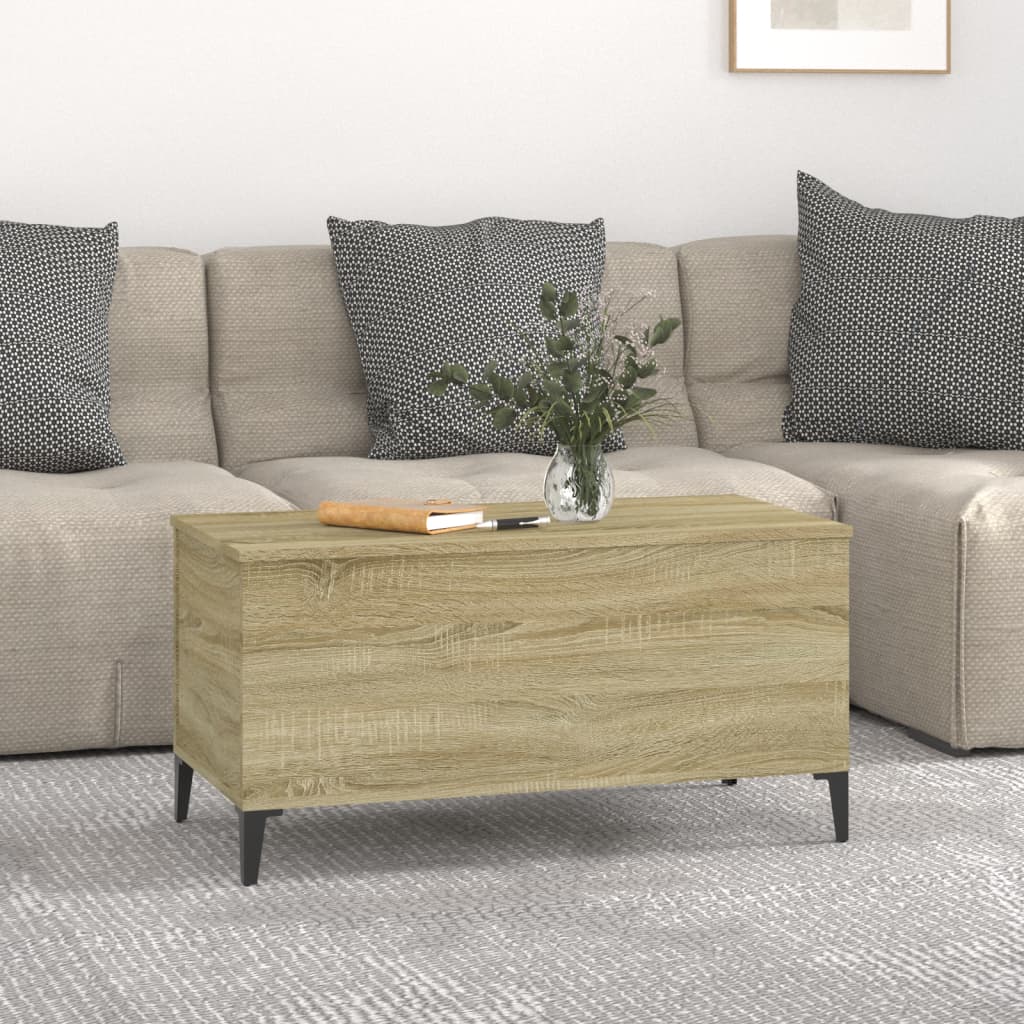 vidaXL Măsuță de cafea, stejar sonoma, 90x44,5x45 cm, lemn compozit