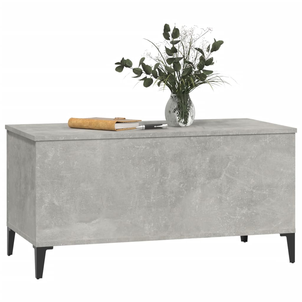 vidaXL Măsuță de cafea, gri beton, 90x44,5x45 cm, lemn compozit