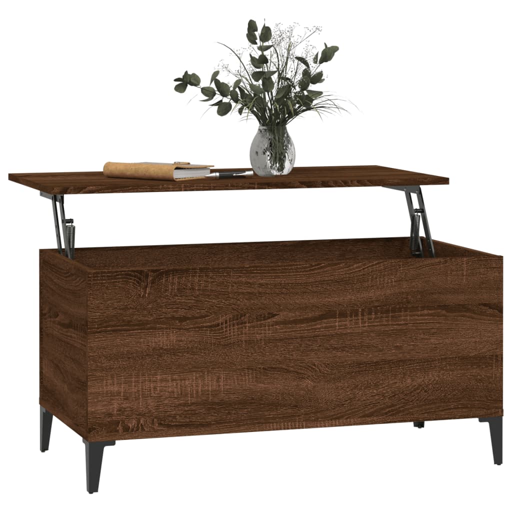 vidaXL Măsuță de cafea, stejar maro, 90x44,5x45 cm, lemn compozit vidaXL Măsuță de cafea, stejar maro, 90x44,5x45 cm, lemn compozit
