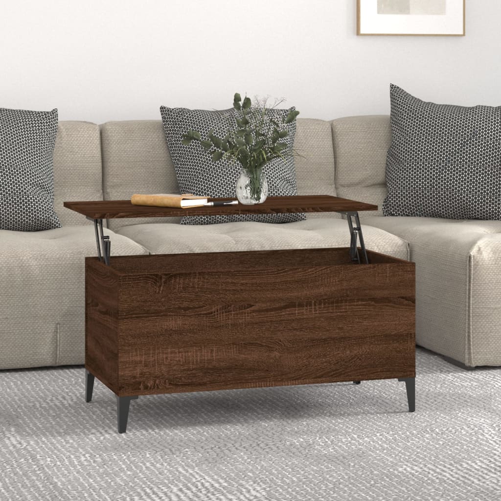 vidaXL Măsuță de cafea, stejar maro, 90x44,5x45 cm, lemn compozit vidaXL Măsuță de cafea, stejar maro, 90x44,5x45 cm, lemn compozit