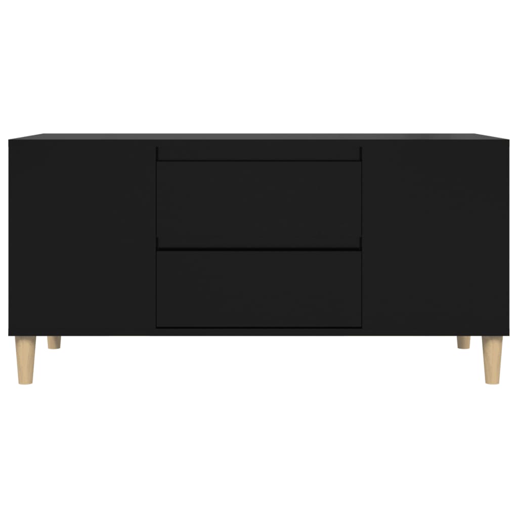 vidaXL Comodă TV, negru, 102x44,5x50 cm, lemn prelucrat