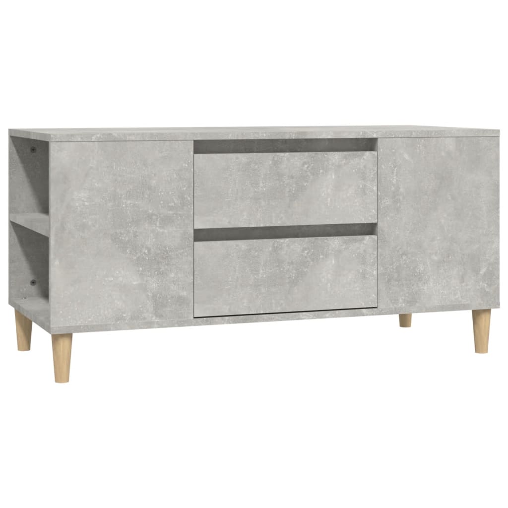 vidaXL Comodă TV, gri beton, 102x44,5x50 cm, lemn prelucrat vidaXL Comodă TV, gri beton, 102x44,5x50 cm, lemn prelucrat