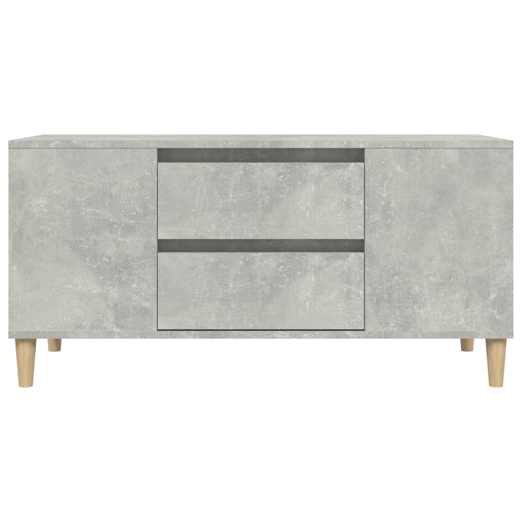 vidaXL Comodă TV, gri beton, 102x44,5x50 cm, lemn prelucrat vidaXL Comodă TV, gri beton, 102x44,5x50 cm, lemn prelucrat