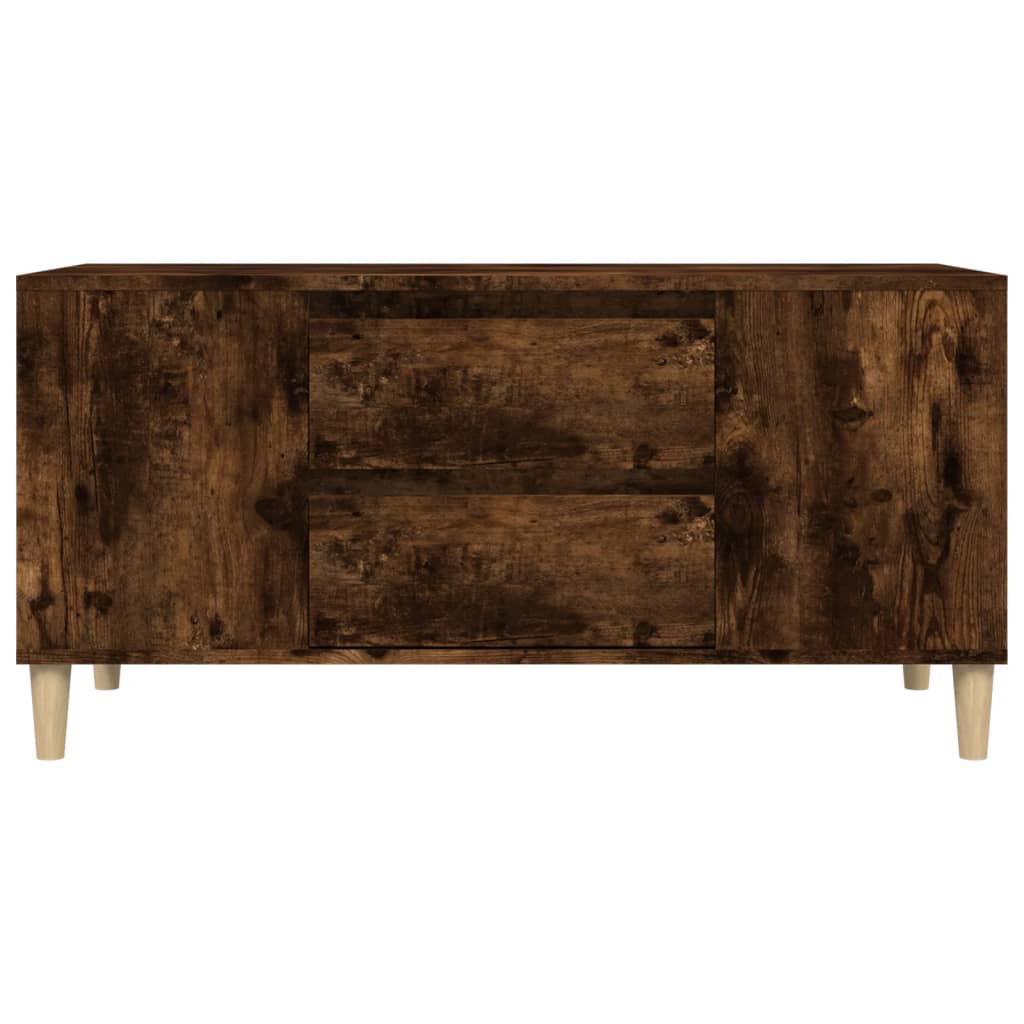 vidaXL Comodă TV, stejar fumuriu, 102x44,5x50 cm, lemn prelucrat vidaXL Comodă TV, stejar fumuriu, 102x44,5x50 cm, lemn prelucrat