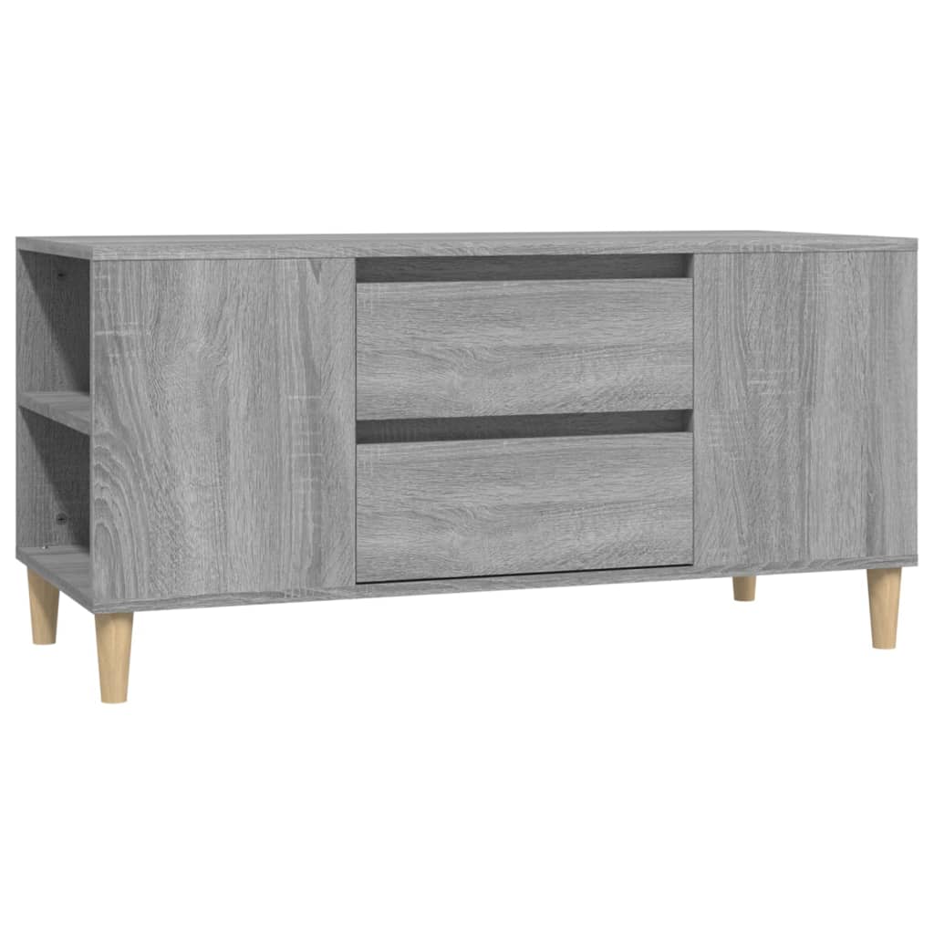 vidaXL Comodă TV, gri sonoma, 102x44,5x50 cm, lemn prelucrat vidaXL Comodă TV, gri sonoma, 102x44,5x50 cm, lemn prelucrat