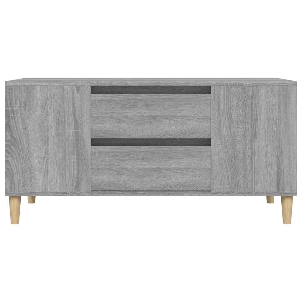 vidaXL Comodă TV, gri sonoma, 102x44,5x50 cm, lemn prelucrat vidaXL Comodă TV, gri sonoma, 102x44,5x50 cm, lemn prelucrat