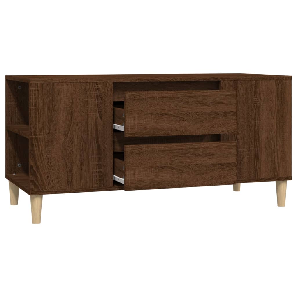 vidaXL Comodă TV, stejar maro, 102x44,5x50 cm, lemn prelucrat