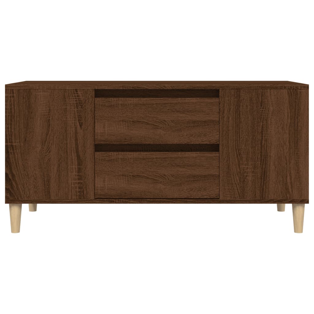 vidaXL Comodă TV, stejar maro, 102x44,5x50 cm, lemn prelucrat