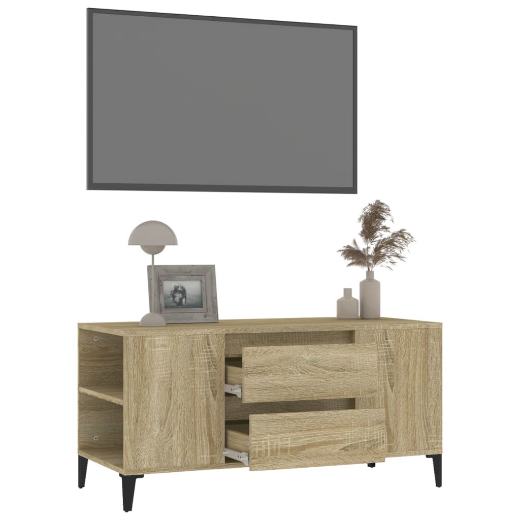 vidaXL Comodă TV, stejar sonoma, 102x44,5x50 cm, lemn prelucrat vidaXL Comodă TV, stejar sonoma, 102x44,5x50 cm, lemn prelucrat