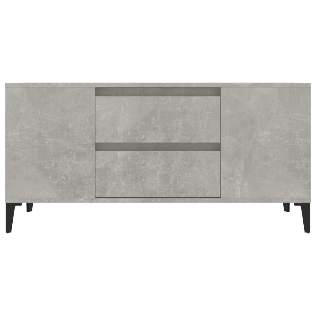 vidaXL Comodă TV, gri beton, 102x44,5x50 cm, lemn prelucrat vidaXL Comodă TV, gri beton, 102x44,5x50 cm, lemn prelucrat