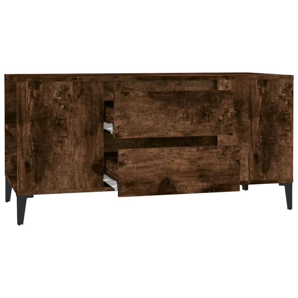 vidaXL Comodă TV, stejar fumuriu, 102x44,5x50 cm, lemn prelucrat vidaXL Comodă TV, stejar fumuriu, 102x44,5x50 cm, lemn prelucrat