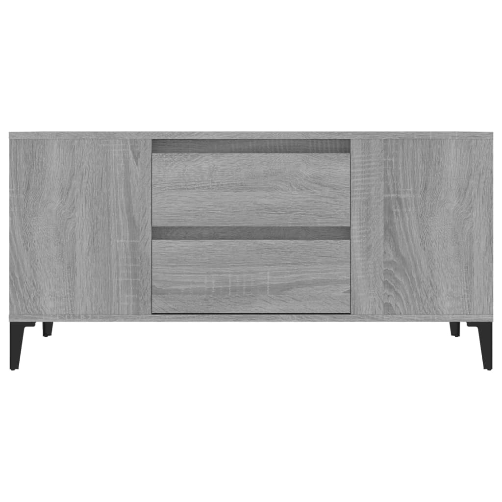vidaXL Comodă TV, gri sonoma, 102x44,5x50 cm, lemn prelucrat vidaXL Comodă TV, gri sonoma, 102x44,5x50 cm, lemn prelucrat