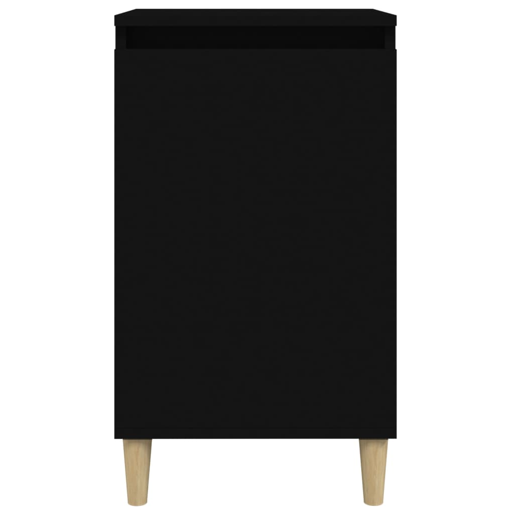 vidaXL Noptiere, 2 buc, negru, 40x35x70 cm, lemn prelucrat