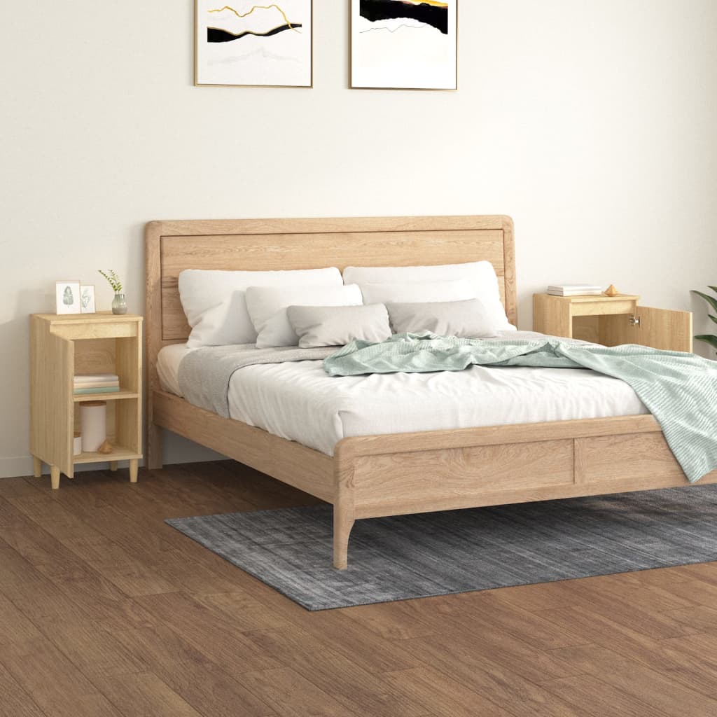 vidaXL Noptiere, 2 buc., stejar sonoma, 40x35x70 cm, lemn prelucrat vidaXL Noptiere, 2 buc., stejar sonoma, 40x35x70 cm, lemn prelucrat