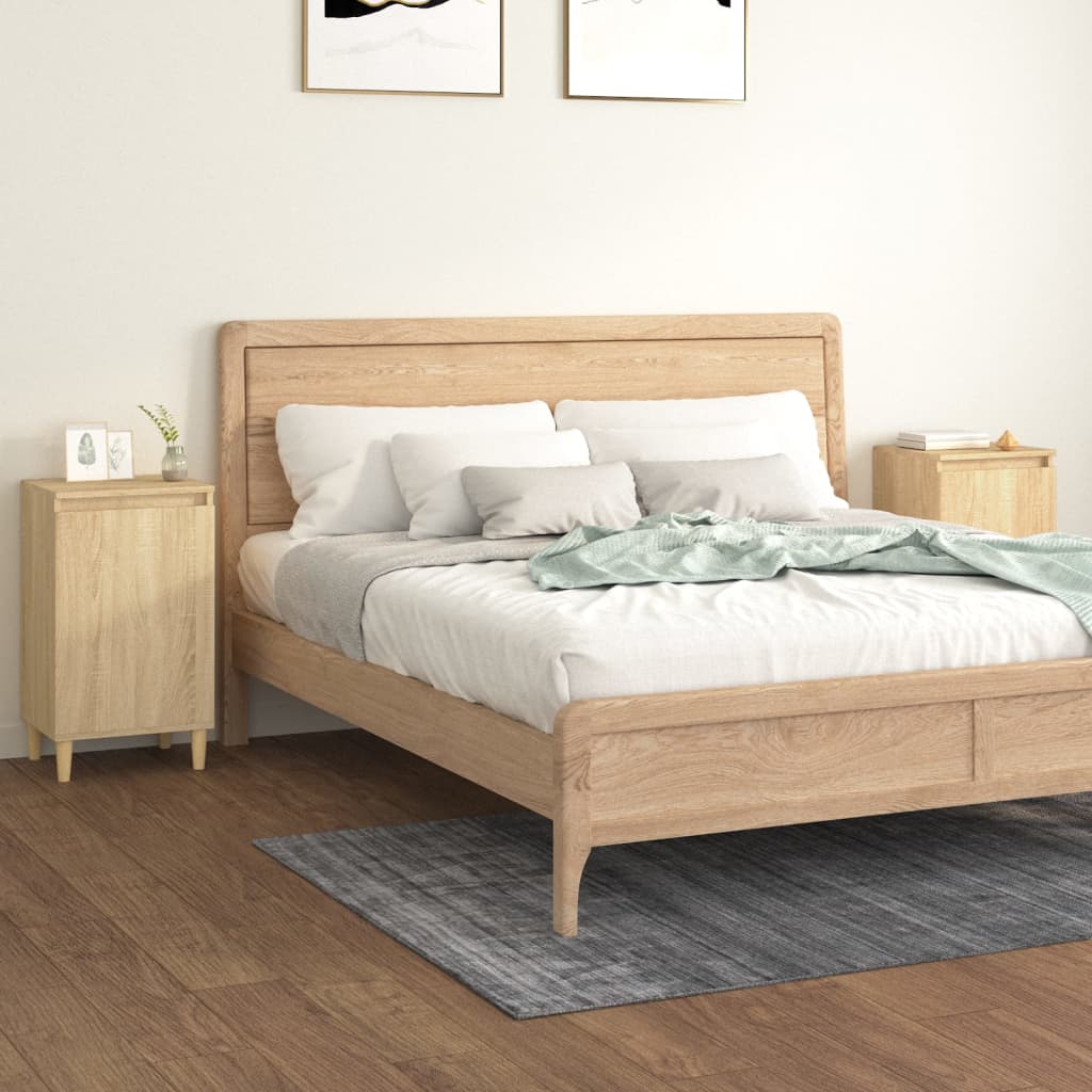 vidaXL Noptiere, 2 buc., stejar sonoma, 40x35x70 cm, lemn prelucrat vidaXL Noptiere, 2 buc., stejar sonoma, 40x35x70 cm, lemn prelucrat