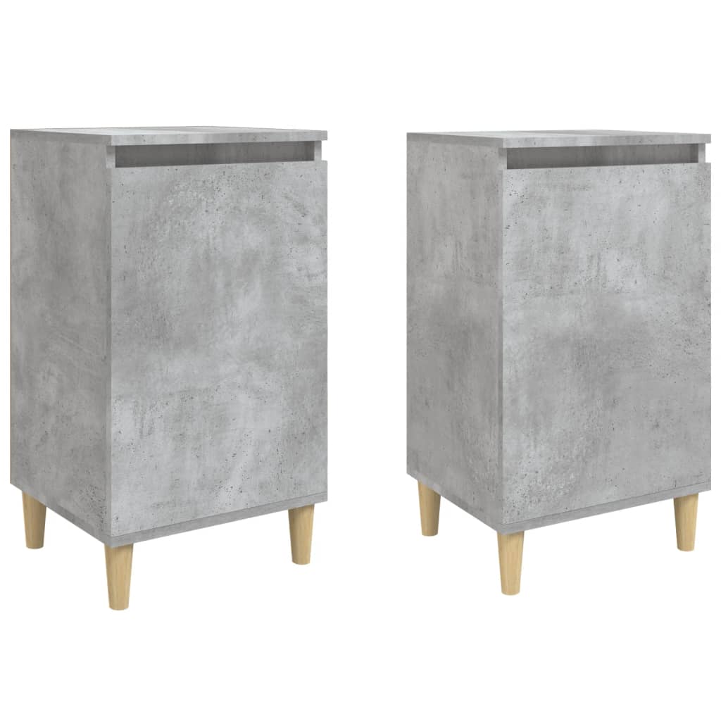 vidaXL Noptiere, 2 buc., gri beton, 40x35x70 cm, lemn prelucrat vidaXL Noptiere, 2 buc., gri beton, 40x35x70 cm, lemn prelucrat