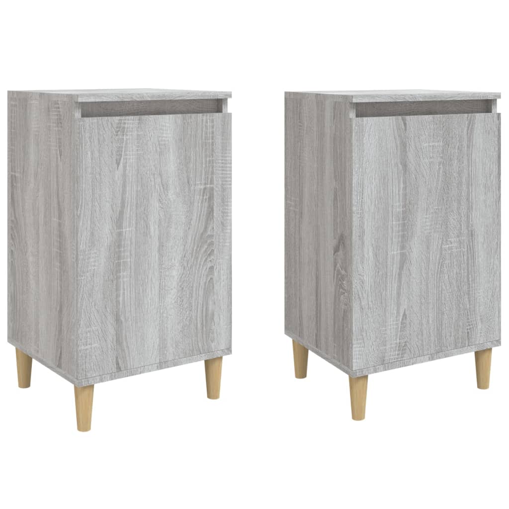 vidaXL Noptiere, 2 buc., gri sonoma, 40x35x70 cm, lemn prelucrat