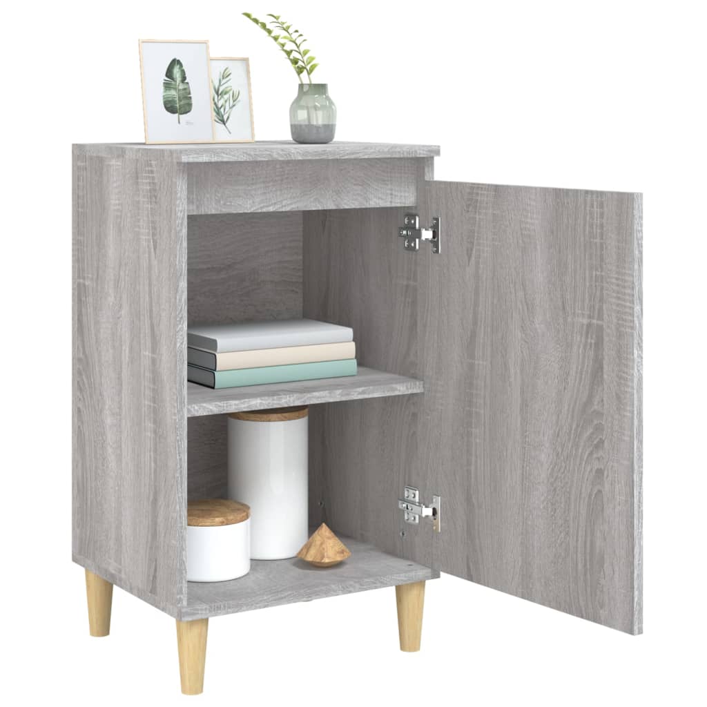 vidaXL Noptiere, 2 buc., gri sonoma, 40x35x70 cm, lemn prelucrat