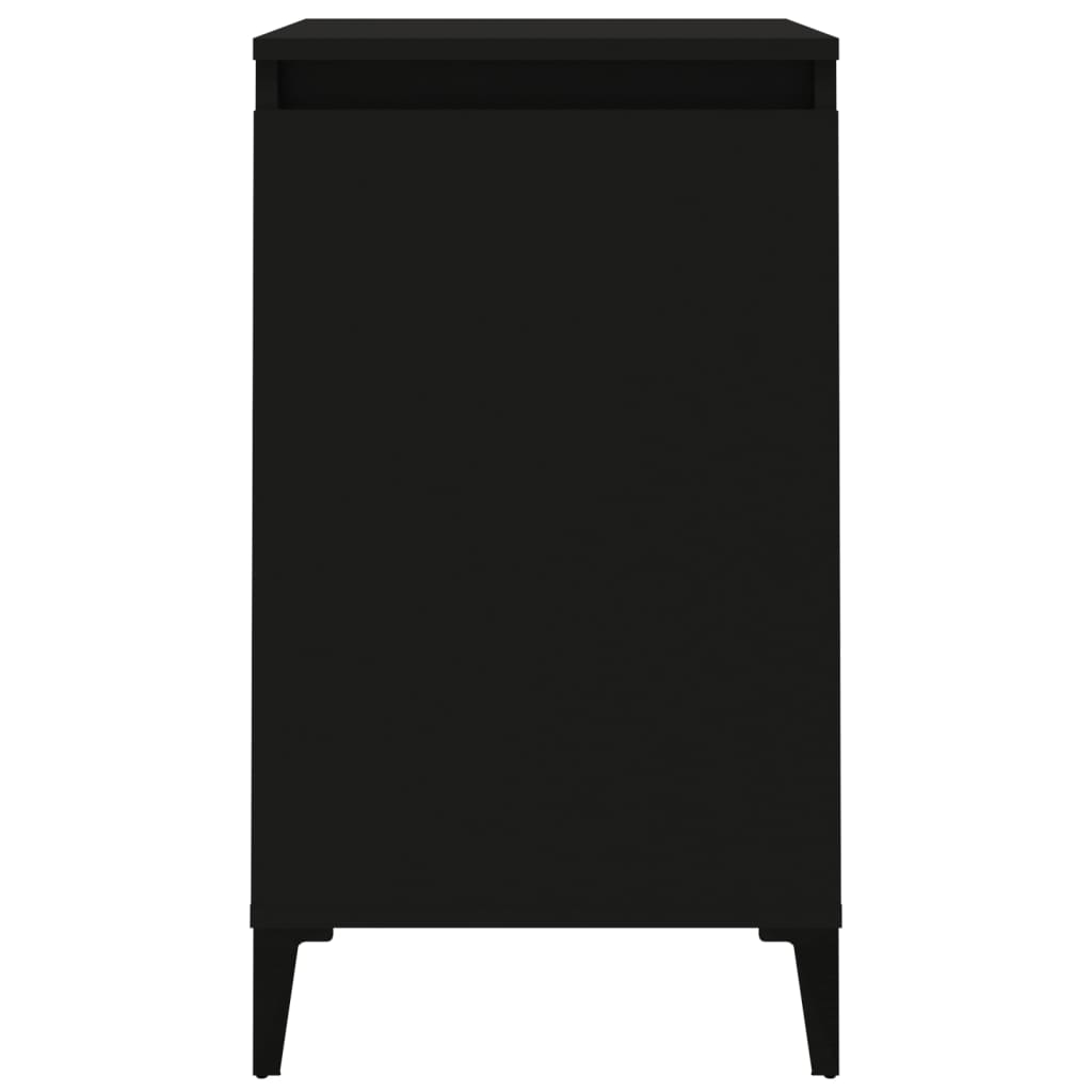 vidaXL Noptiere, 2 buc, negru, 40x35x70 cm, lemn prelucrat