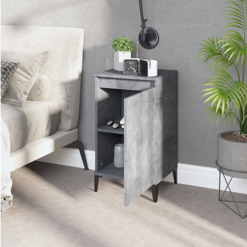 vidaXL Noptieră, gri beton, 40x35x70 cm, lemn prelucrat