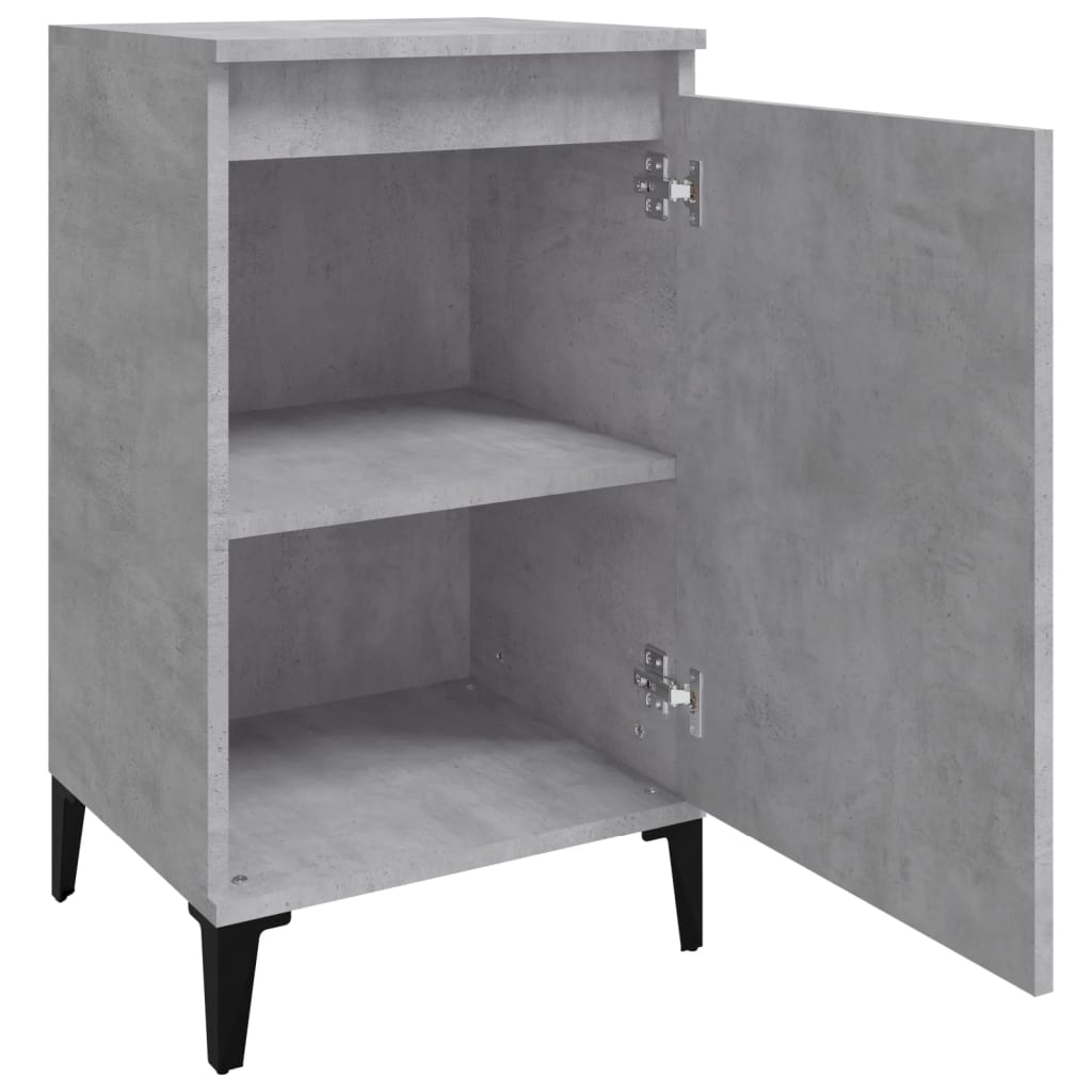 vidaXL Noptieră, gri beton, 40x35x70 cm, lemn prelucrat