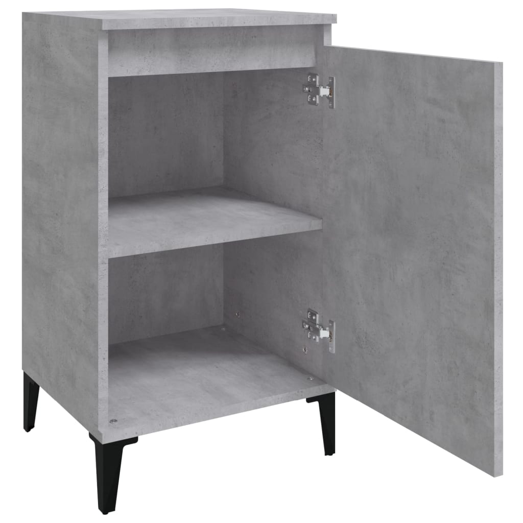 vidaXL Noptiere, 2 buc., gri beton, 40x35x70 cm, lemn prelucrat vidaXL Noptiere, 2 buc., gri beton, 40x35x70 cm, lemn prelucrat