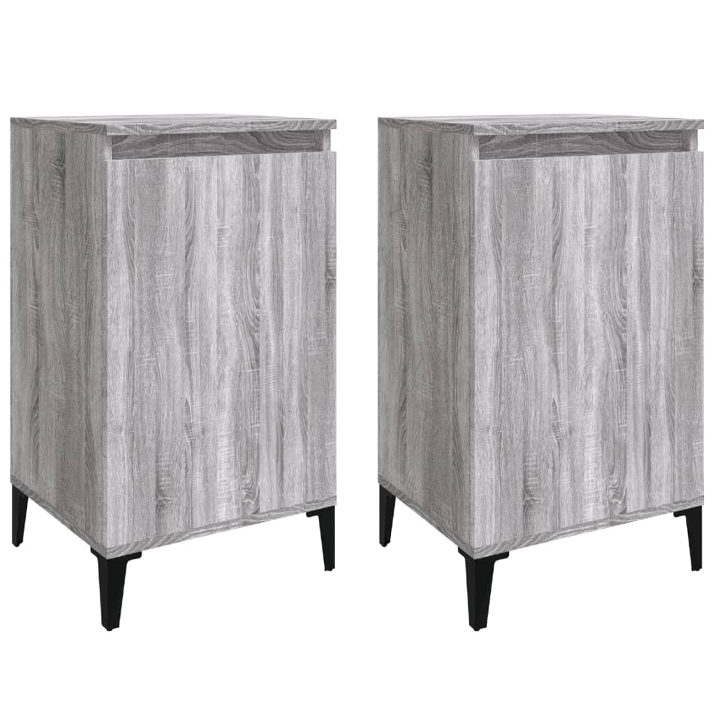vidaXL Noptiere, 2 buc., gri sonoma, 40x35x70 cm, lemn prelucrat vidaXL Noptiere, 2 buc., gri sonoma, 40x35x70 cm, lemn prelucrat