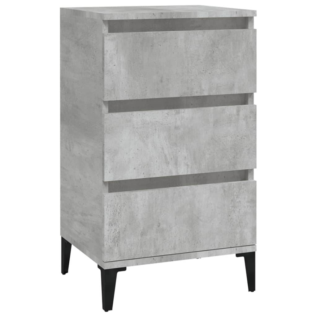 vidaXL Noptieră, gri beton, 40x35x70 cm, lemn prelucrat