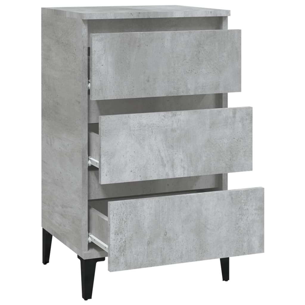 vidaXL Noptieră, gri beton, 40x35x70 cm, lemn prelucrat