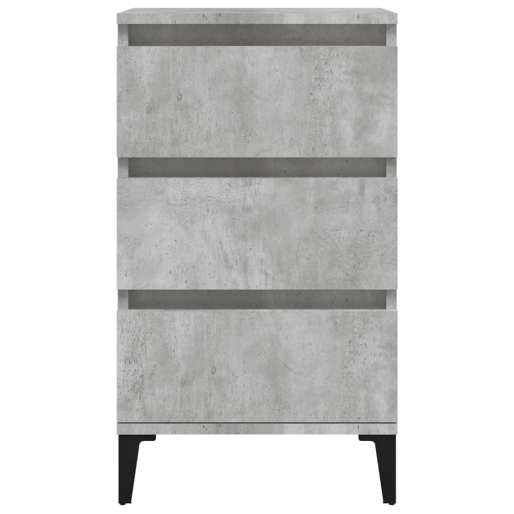 vidaXL Noptieră, gri beton, 40x35x70 cm, lemn prelucrat
